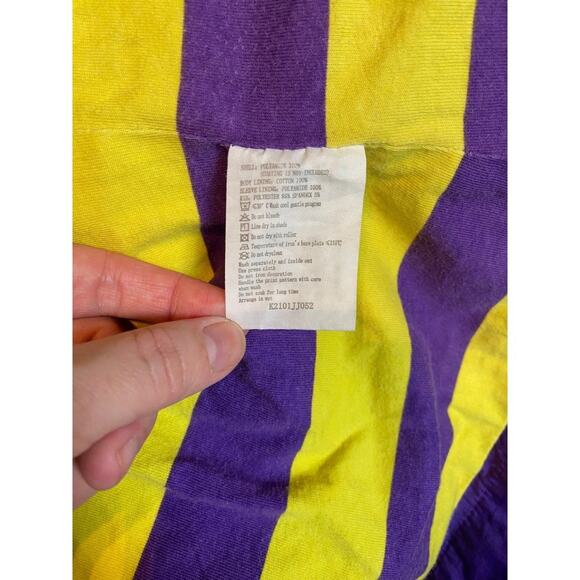 KAPPA womens bomber jacket purple and yellow coat small xs lakers - Picture 5 of 5